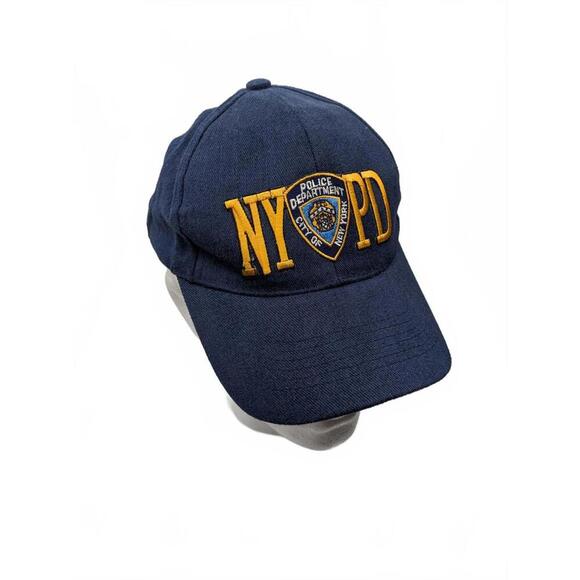 NYPD Navy Blue Cap with Embroidery 100% Acrylic OSFA Strapback - Picture 1 of 7